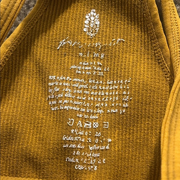 FP Movement by Free People Golden Ribbed Tank Top NWOT - Picture 4 of 4